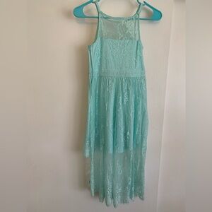 Rare Editions girls size 10 lace mint color dress - worn 2 times!